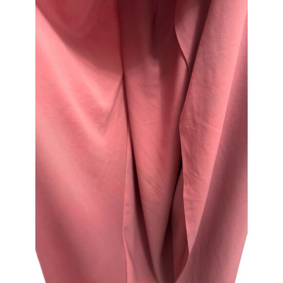 Marina Formal One Shoulder Wide Leg Jumpsuit, Rose Pink, Plus Size 16 - Picture 3 of 5